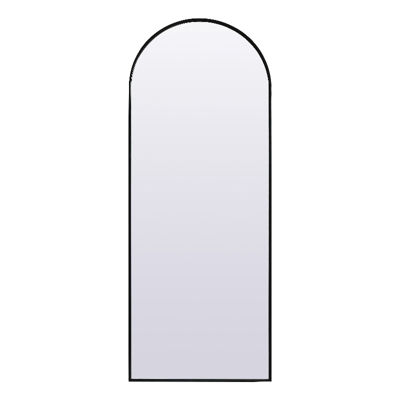 Elegant Decor Ayra Arch Modern Wood/Iron Full Length Mirror in Black