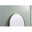 Elegant Decor Ayra Arch Modern Wood/Iron Full Length Mirror in Brass