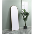 Elegant Decor Ayra Arch Modern Wood/Iron Full Length Mirror in Brass