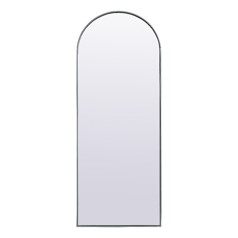 Elegant Decor Ayra Arch Modern Wood/Iron Full Length Mirror in Silver