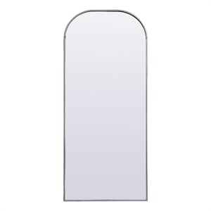 Elegant Decor Blaire 28x66&quot Arch Modern Wood/Iron Full Length Mirror in Silver