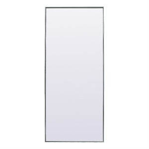 Elegant Decor Eternity 30x72&quot Rectangle Wood/Iron Full Length Mirror in Silver