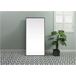 Elegant Decor Eternity Rectangle Wood/Iron Full Length Mirror in Black