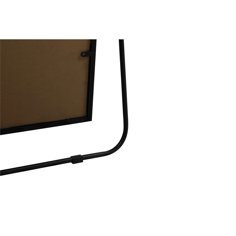 Elegant Decor Eternity Rectangle Wood/Iron Full Length Mirror in Black