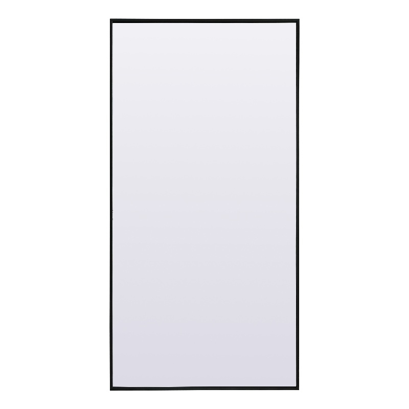 Elegant Decor Eternity Rectangle Wood/Iron Full Length Mirror in Black