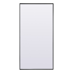 Elegant Decor Eternity Rectangle Wood/Iron Full Length Mirror in Black