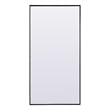 Elegant Decor Eternity Rectangle Wood/Iron Full Length Mirror in Black