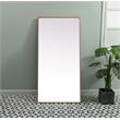 Elegant Decor Eternity Rectangle Wood/Iron Full Length Mirror in Brass