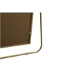 Elegant Decor Eternity Rectangle Wood/Iron Full Length Mirror in Brass