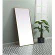 Elegant Decor Eternity Rectangle Wood/Iron Full Length Mirror in Brass