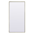 Elegant Decor Eternity Rectangle Wood/Iron Full Length Mirror in Brass