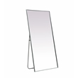 Elegant Decor Eternity Rectangle Wood/Iron Full Length Mirror in Silver