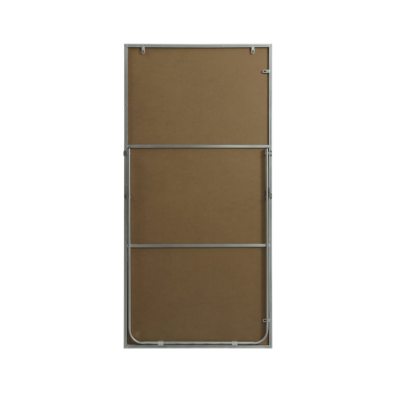 Elegant Decor Eternity Rectangle Wood/Iron Full Length Mirror in Silver
