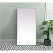 Elegant Decor Eternity Rectangle Wood/Iron Full Length Mirror in Silver