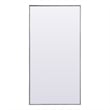 Elegant Decor Eternity Rectangle Wood/Iron Full Length Mirror in Silver