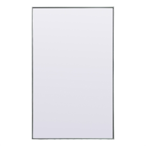 Elegant Decor Eternity 36x60&quot Rectangle Wood/Iron Full Length Mirror in Silver