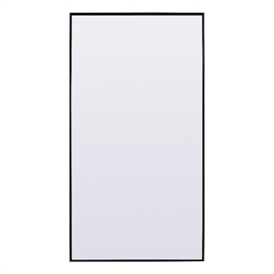 Elegant Decor Eternity 36x72&quot Rectangle Wood/Iron Full Length Mirror in Black