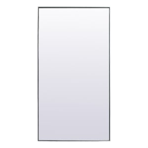 Elegant Decor Eternity 36x72&quot Rectangle Wood/Iron Full Length Mirror in Silver