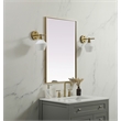 Elegant Decor Eternity Rectangle Modern MDF Wood/Iron Mirror in Brass