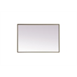 Elegant Decor Eternity Rectangle Modern MDF Wood/Iron Mirror in Brass