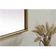 Elegant Decor Eternity Rectangle Modern MDF Wood/Iron Mirror in Brass