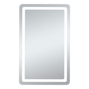 Elegant Decor Genesis 48&quot x 30&quot Modern Aluminum LED Mirror in Silver
