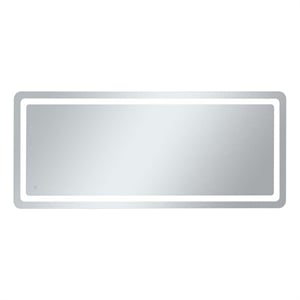 Elegant Decor Genesis 72&quot x 30&quot Modern Aluminum LED Mirror in Silver