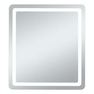 Elegant Decor Genesis 40&quot x 36&quot Modern Aluminum LED Mirror in Silver