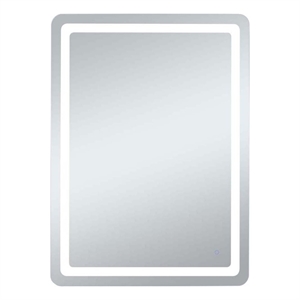 Elegant Decor Genesis 48&quot x 36&quot Modern Aluminum LED Mirror in Silver