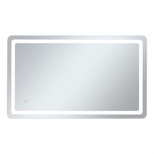 Elegant Decor Genesis 36&quot x 60&quot Modern Aluminum LED Mirror in Silver
