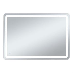 Elegant Decor Genesis 42&quot x 60&quot Modern Aluminum LED Mirror in Silver