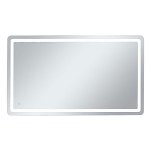 Elegant Decor Genesis 42&quot x 72&quot Modern Aluminum LED Mirror in Silver