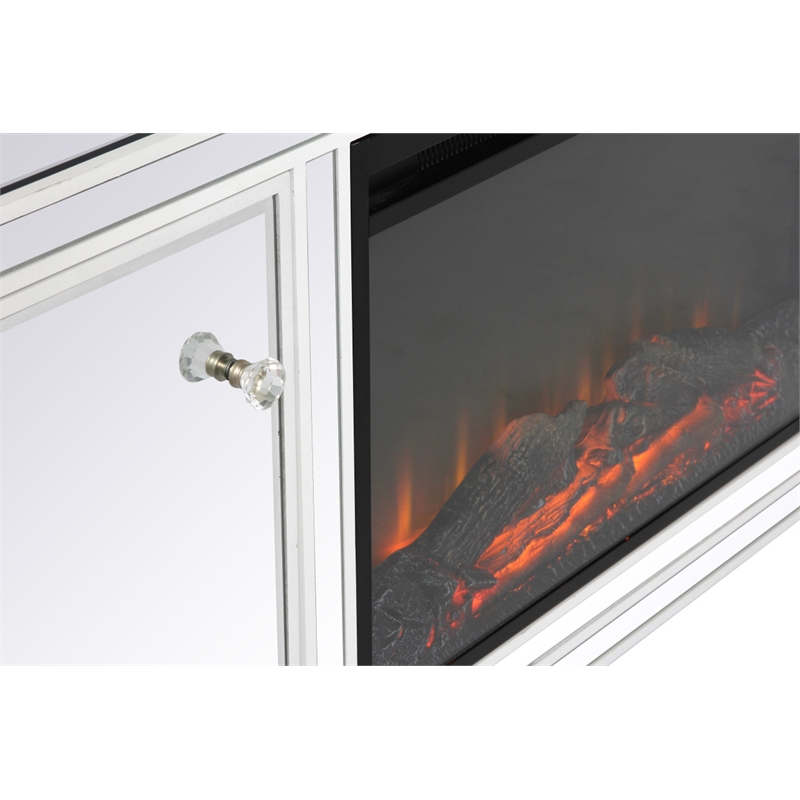 Elegant Decor Reflexion Wood Fireplace TV Stand for TVs up to 55