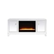 Elegant Decor Reflexion Wood TV Stand with Fireplace for TVs up to 55
