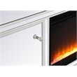 Elegant Decor Reflexion Wood TV Stand with Fireplace for TVs up to 55