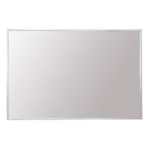 Elegant Decor Grace 24x36&quot Modern Aluminum Rectangle Mirror in Silver