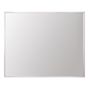 Elegant Decor Grace 30x36&quot Modern Aluminum Rectangle Mirror in Silver
