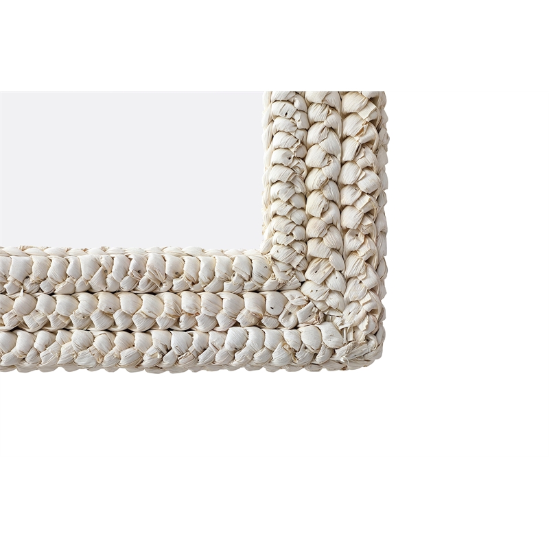 Elegant Decor Rectangle Cornhusk Mirror 24X36