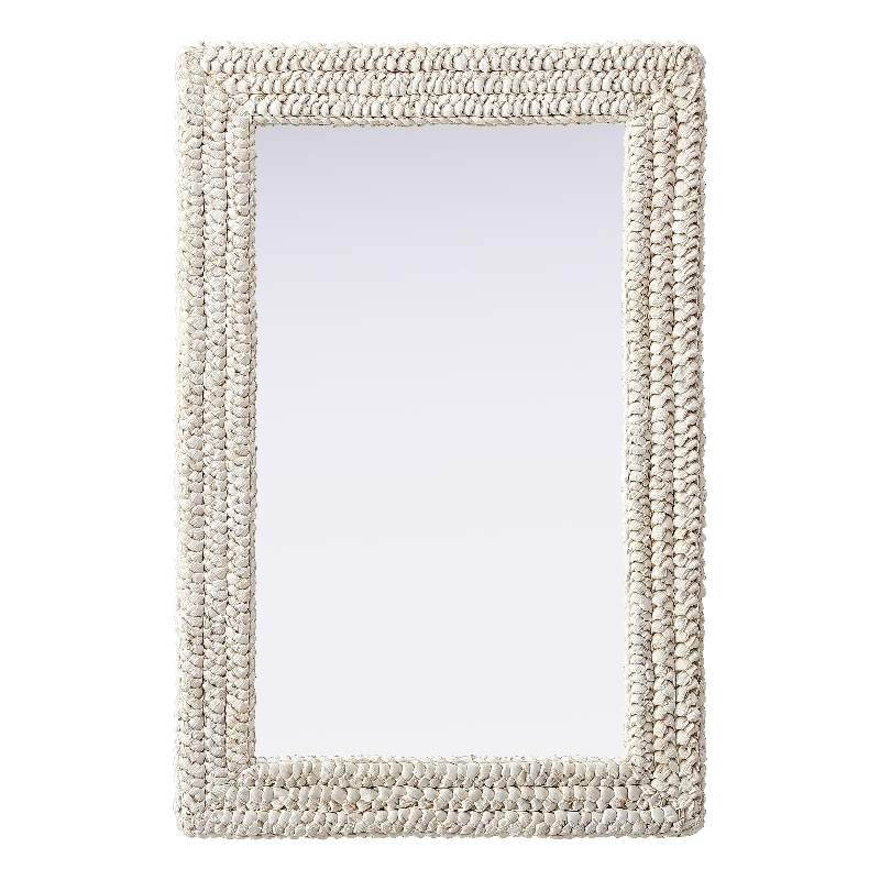 Elegant Decor Rectangle Cornhusk Mirror 24X36