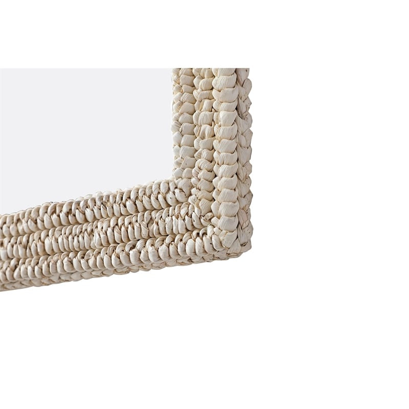 Elegant Decor Rectangle Cornhusk Mirror 24X42