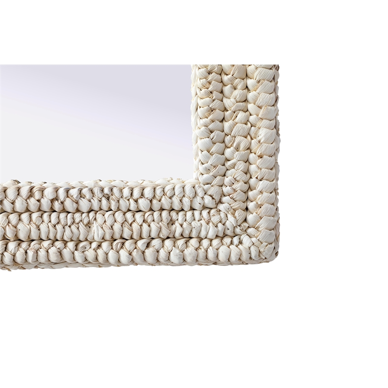 Elegant Decor Rectangle Cornhusk Mirror 24X42