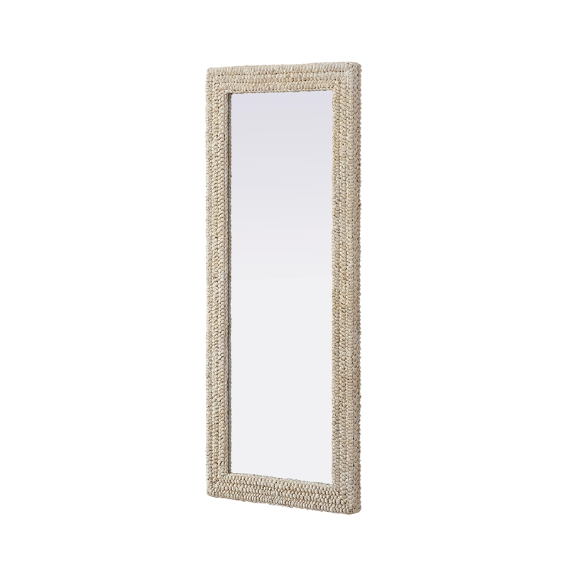 Elegant Decor Rectangle Cornhusk Mirror 24X60