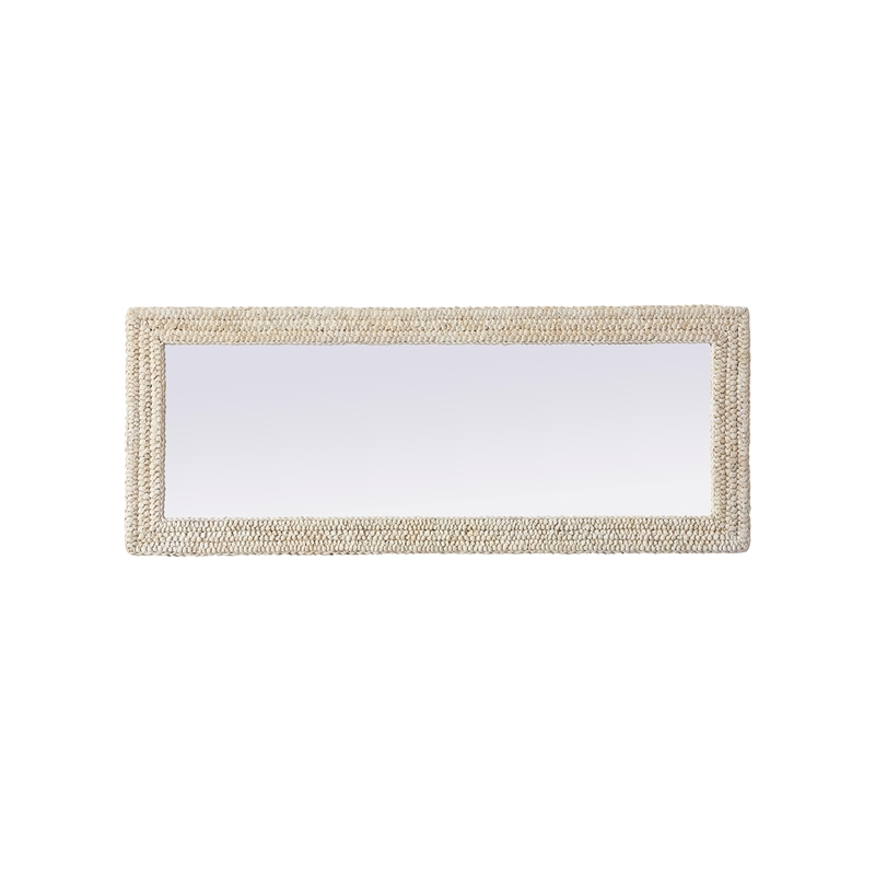 Elegant Decor Rectangle Cornhusk Mirror 24X60