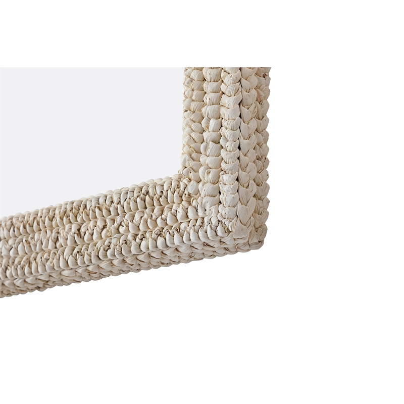 Elegant Decor Rectangle Cornhusk Mirror 24X60