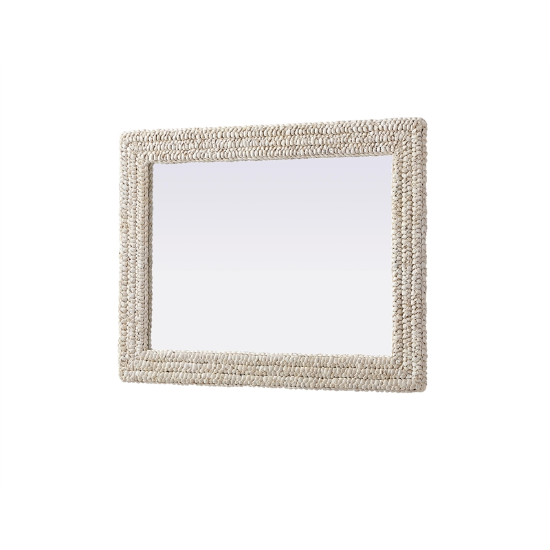 Elegant Decor Rectangle Cornhusk Mirror 27X36