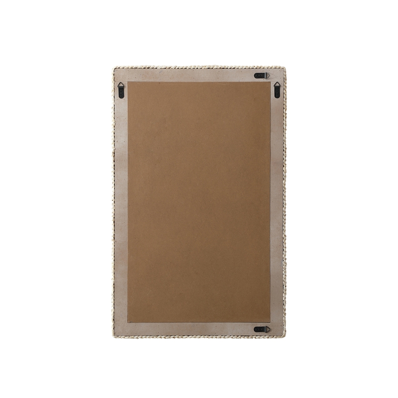 Elegant Decor Rectangle Cornhusk Mirror 27X42