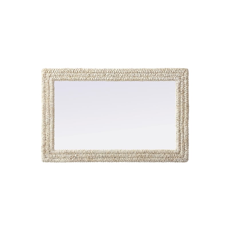 Elegant Decor Rectangle Cornhusk Mirror 27X42