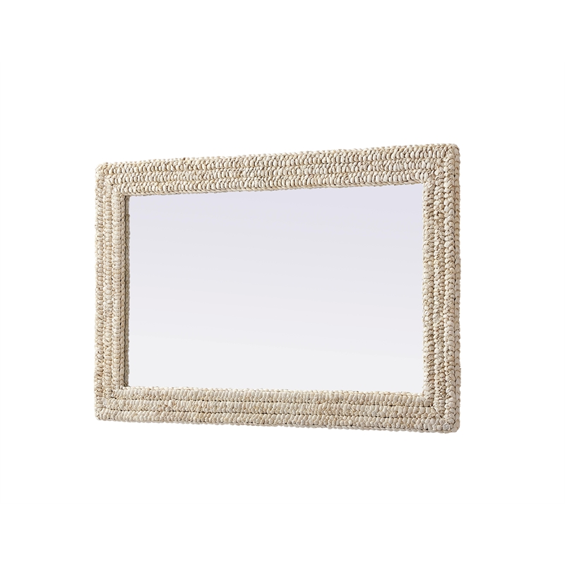 Elegant Decor Rectangle Cornhusk Mirror 27X42