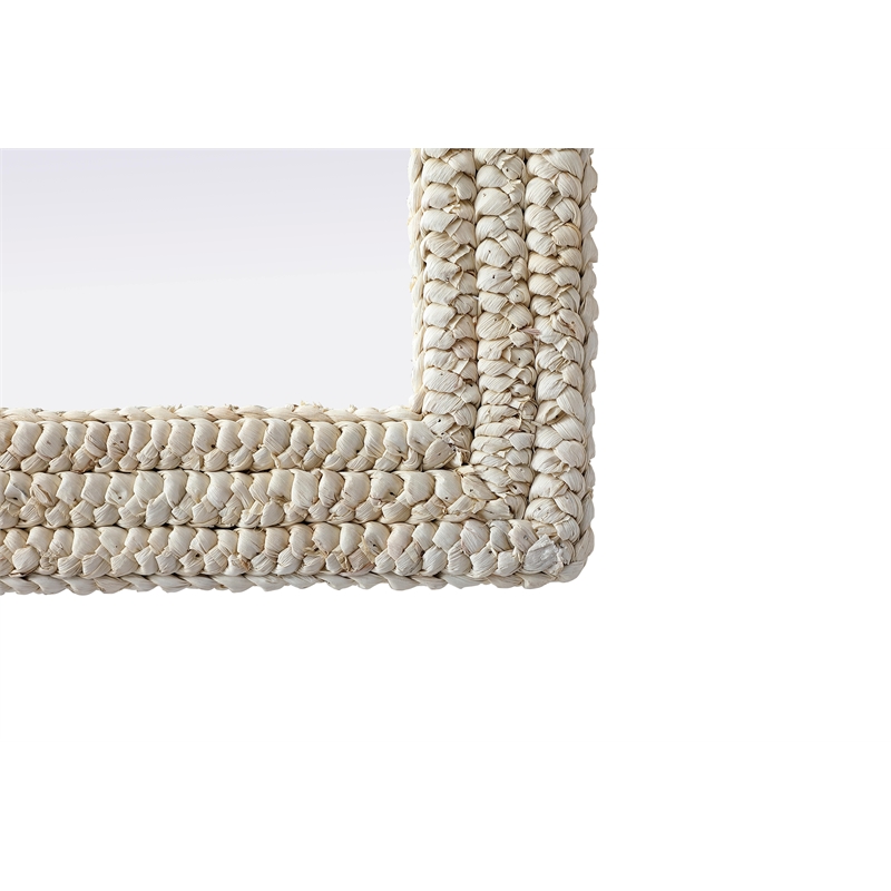 Elegant Decor Rectangle Cornhusk Mirror 27X42