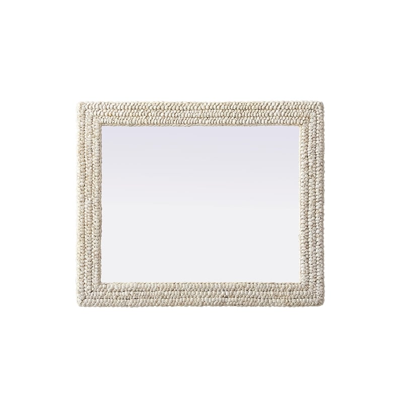 Elegant Decor Rectangle Cornhusk Mirror 30X36